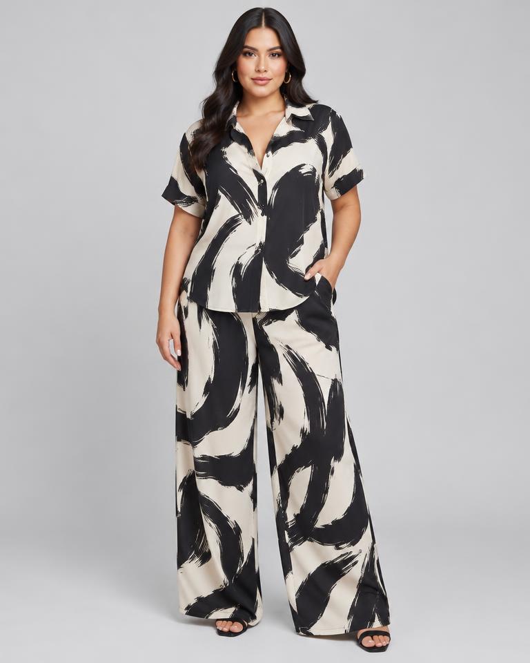 Abstract Print Two-Piece