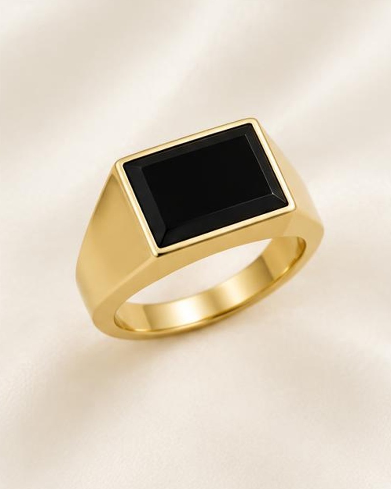 Black Rectangle Ring
