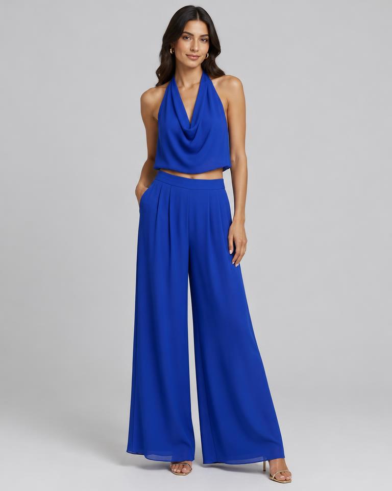 Cobalt Halter Two-Piece