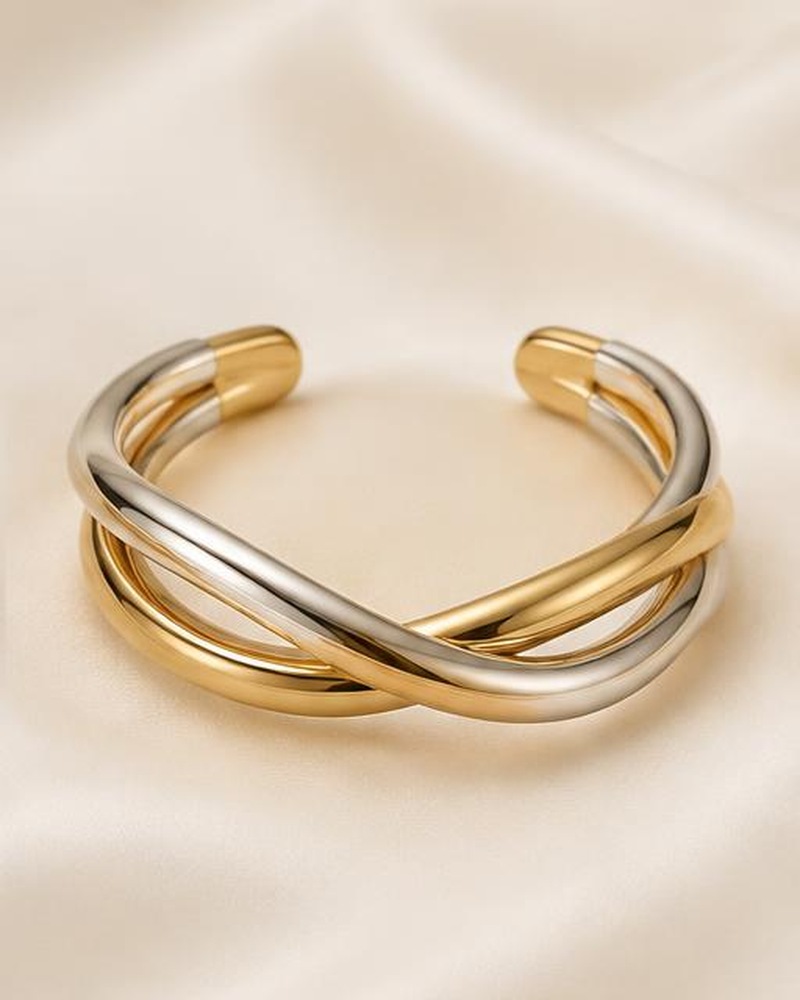 Two-Tone Crossover Cuff