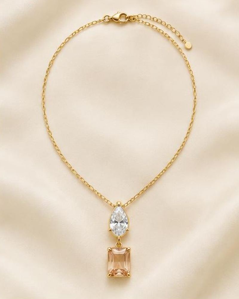 Duet Stone Necklace