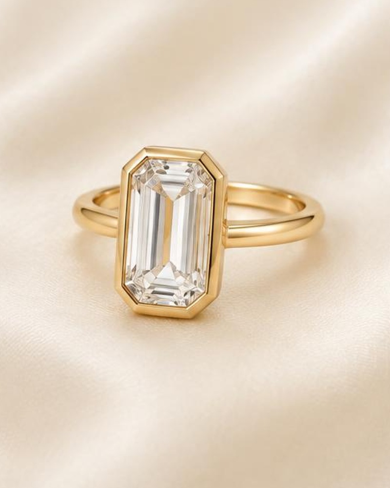 Elongated Bezel Ring