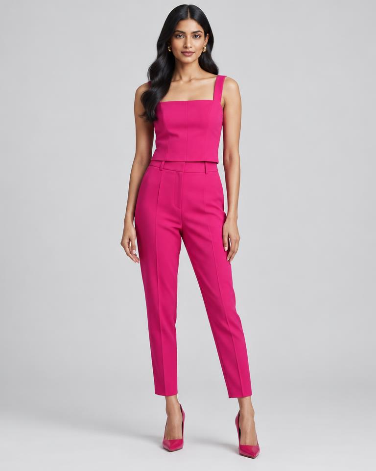 Fuchsia Sculpted Two-Piece