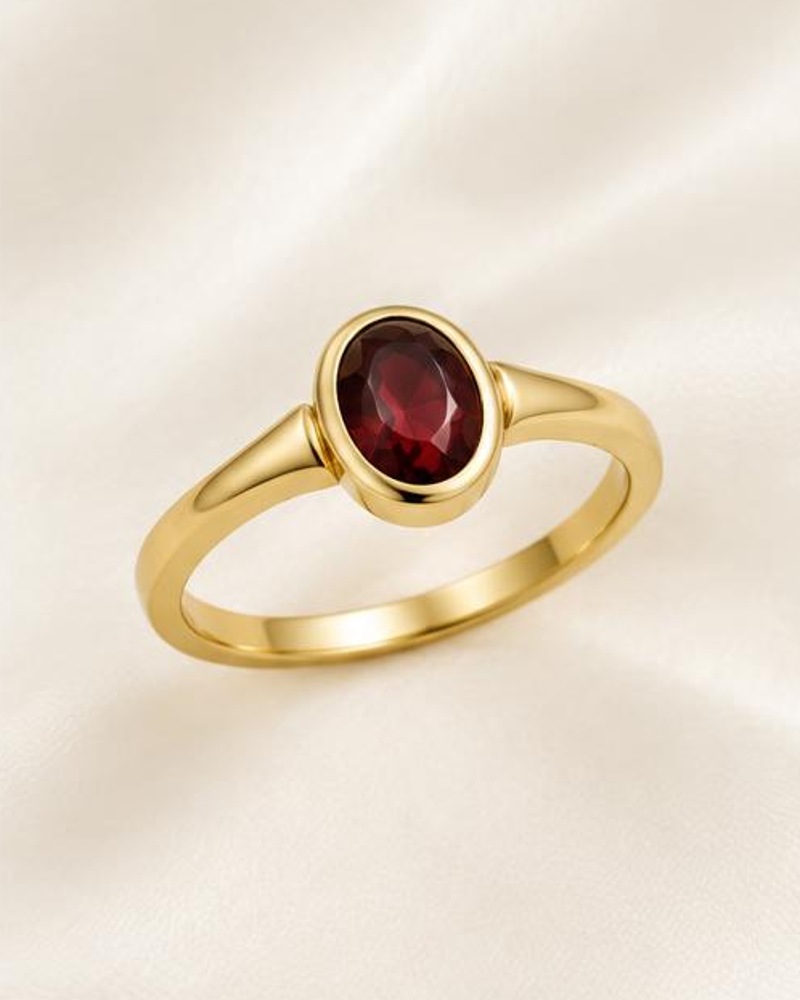 Burgundy Oval Ring