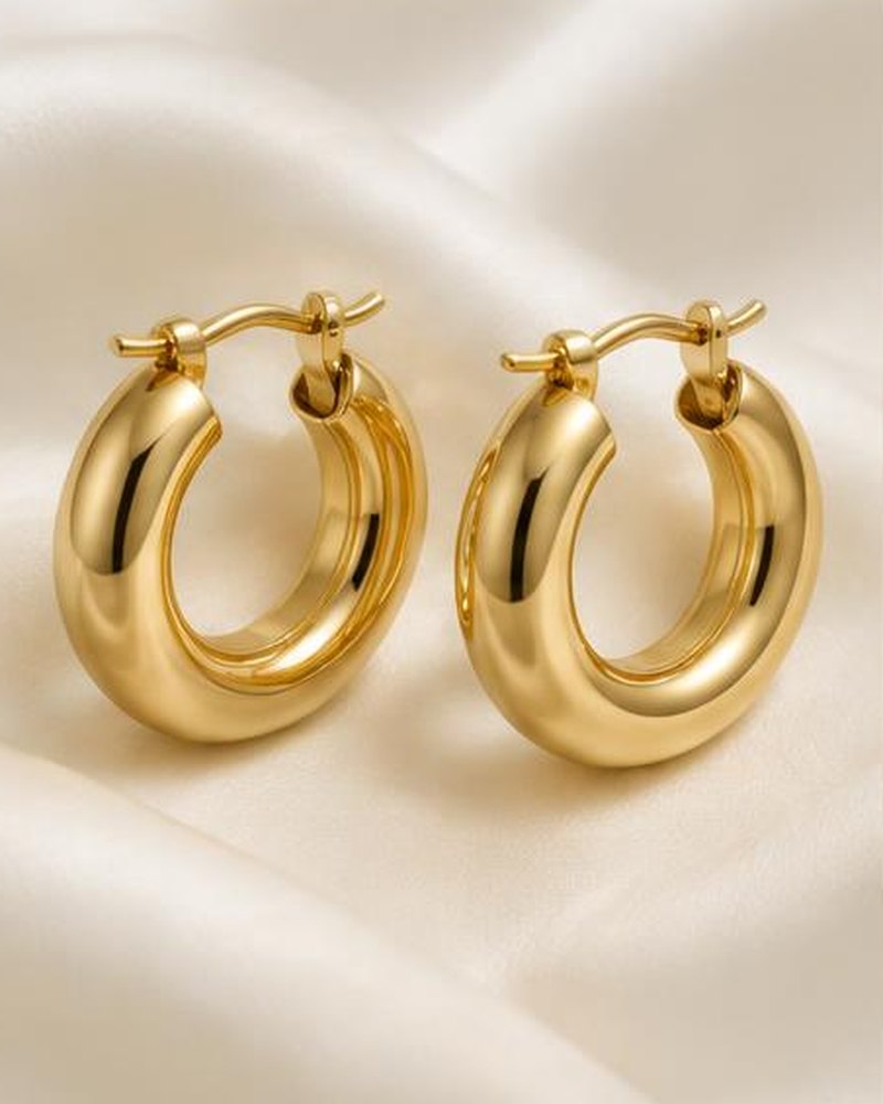 Gold Chunky Hoops