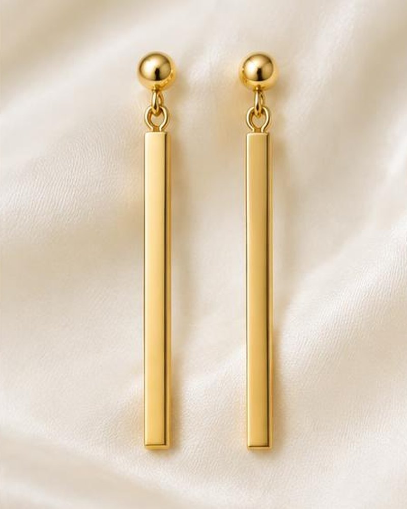Gold Linear Bar Drops