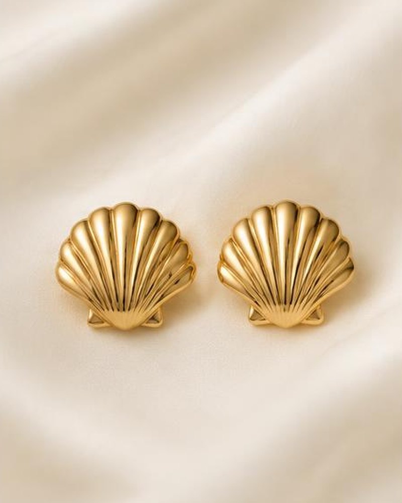 Gold Shell Studs