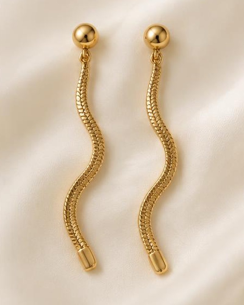 Gold Snake Chain Drops