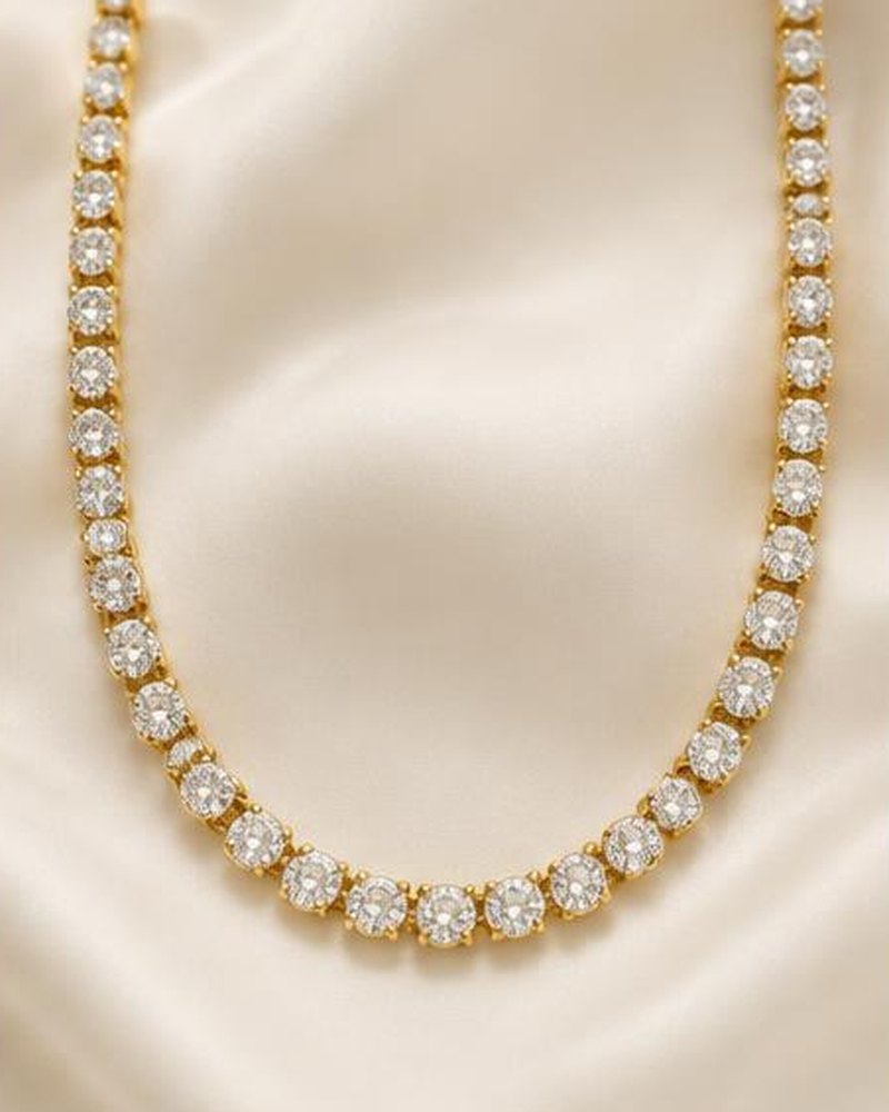 Gold Tennis Necklace
