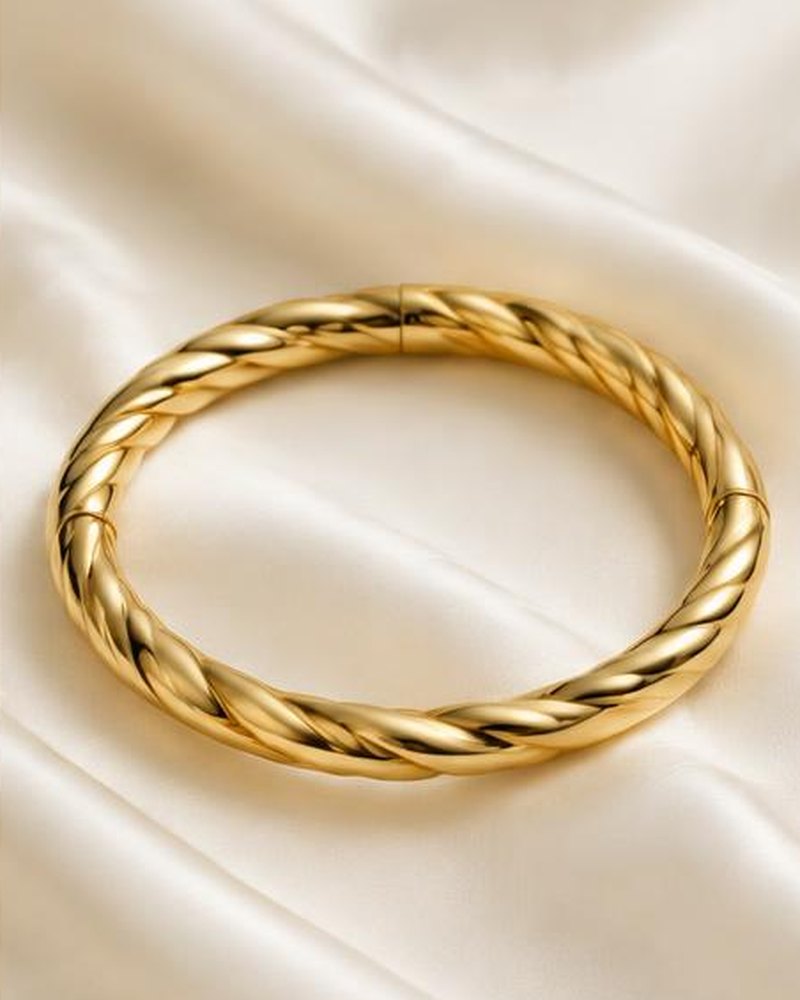 Gold Twist Bangle