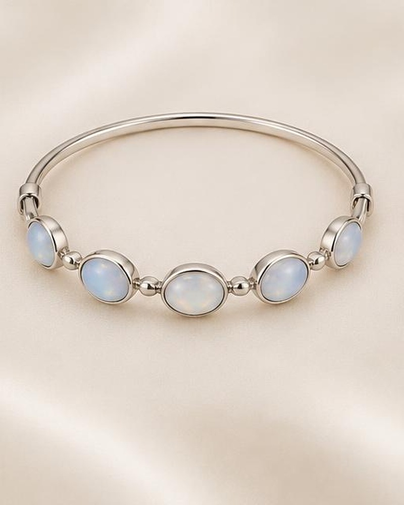 Iridescent Oval Bangle