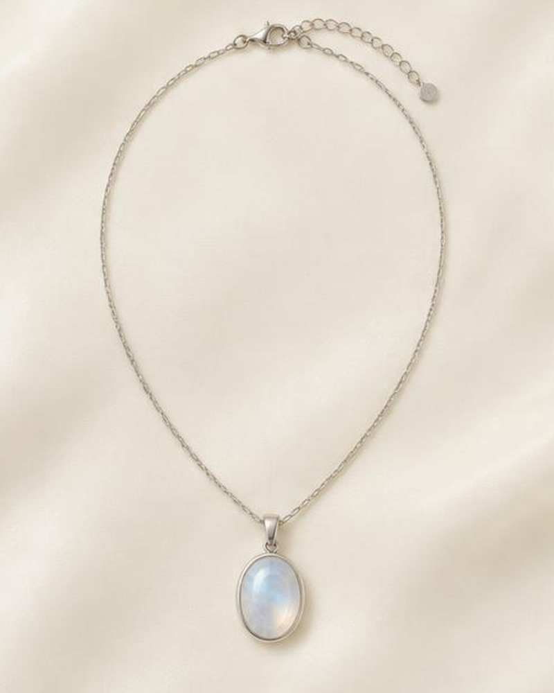 Iridescent Oval Necklace