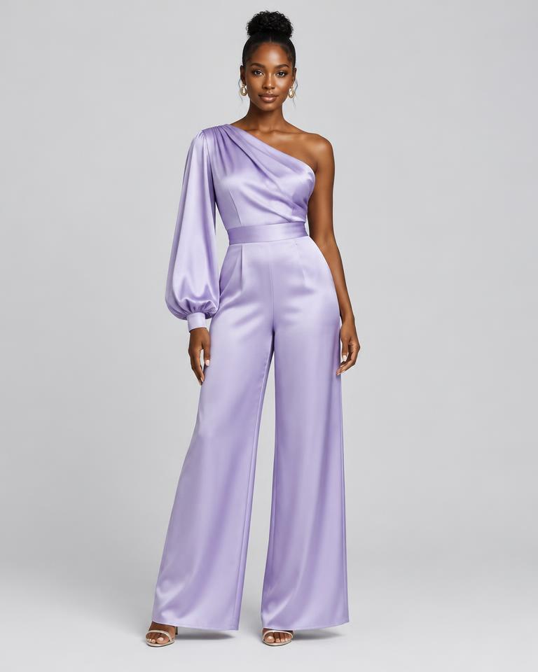 Lavender Asymmetric Jumpsuit