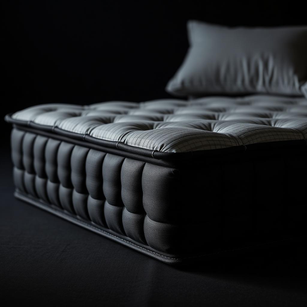 Onyx — Matte black wool ticking