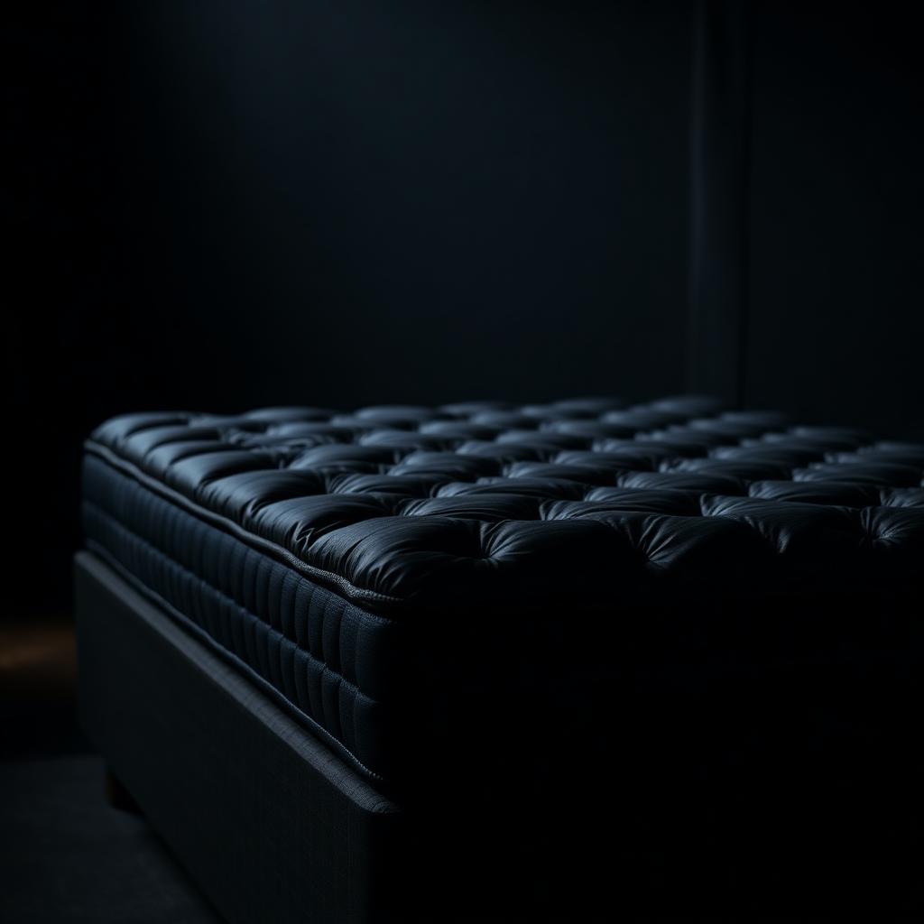 Obsidienne — Obsidian black silk ticking