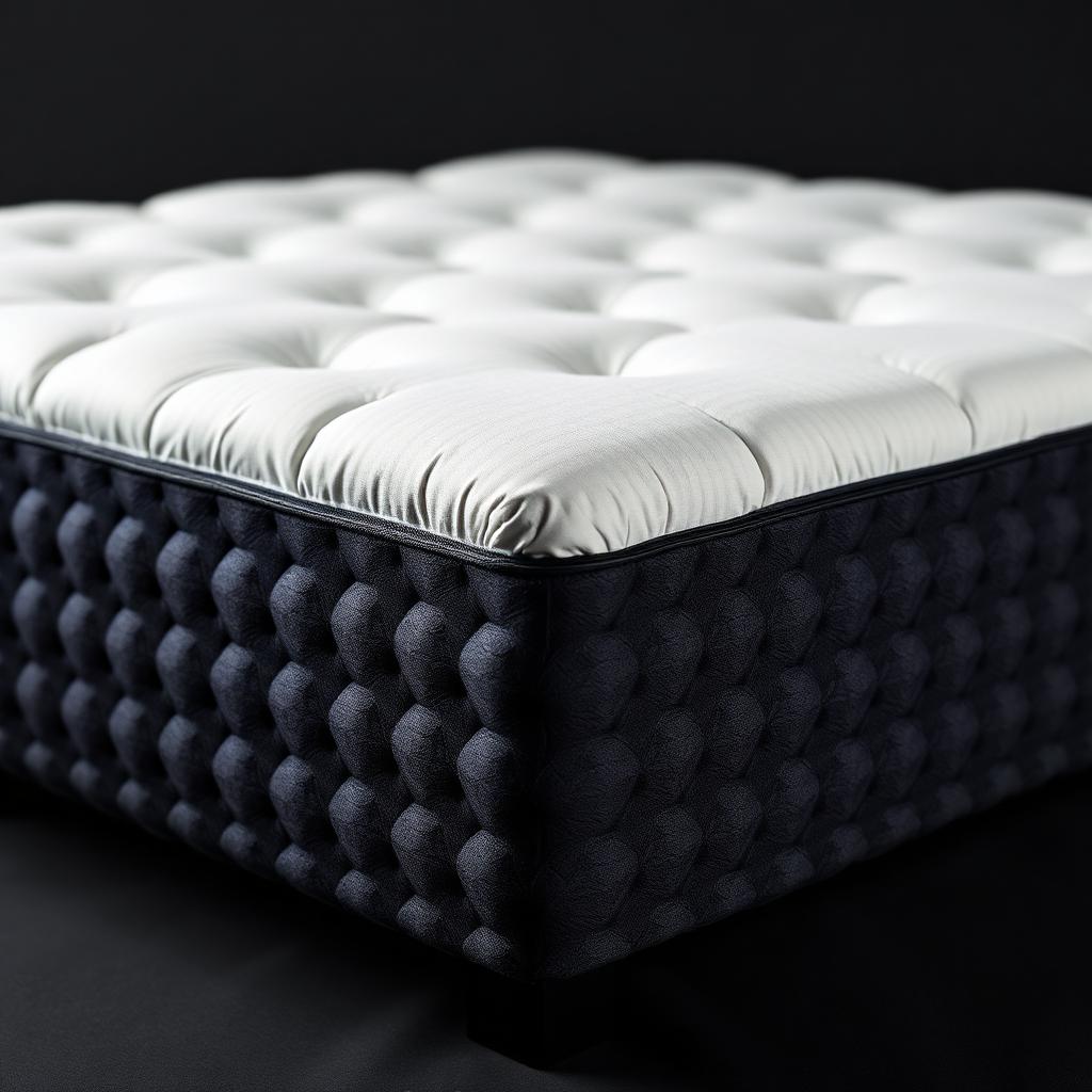 Saphir — Black and sapphire blue damask ticking