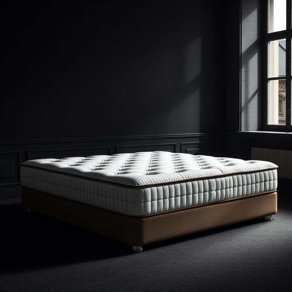Moka — White and coffee-beige pinstripe ticking