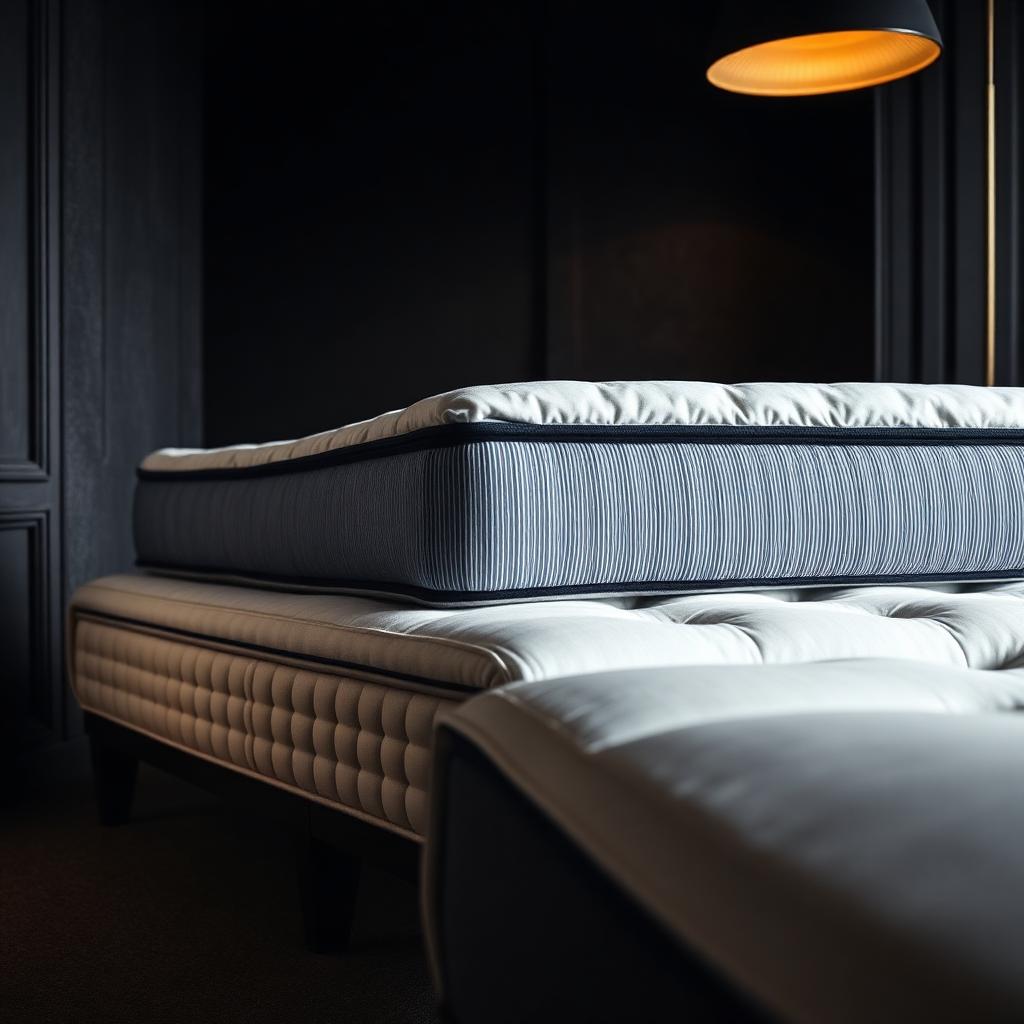 Minuit — White and navy blue pinstripe ticking