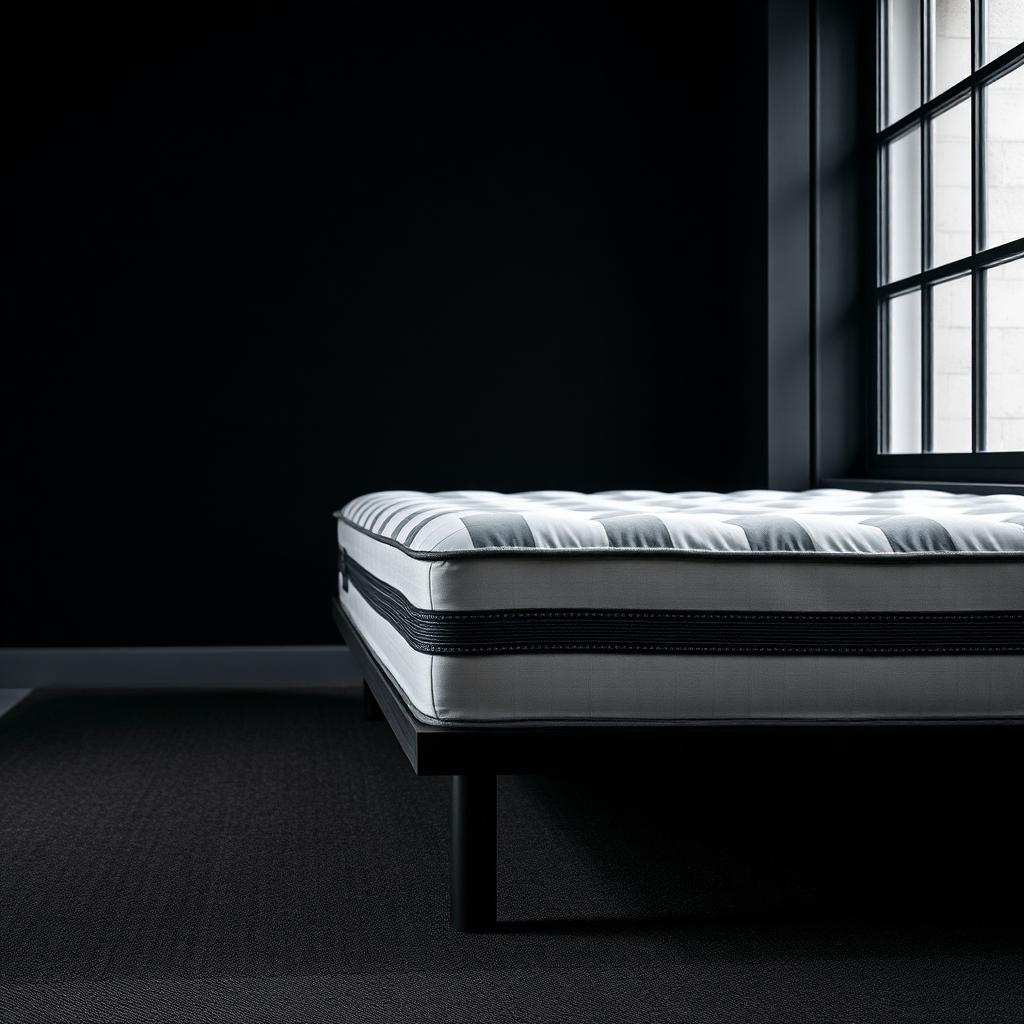 Acier — White and slate grey pinstripe ticking