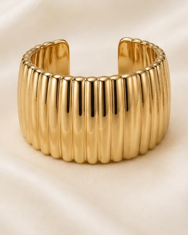 Fluted Gold Cuff