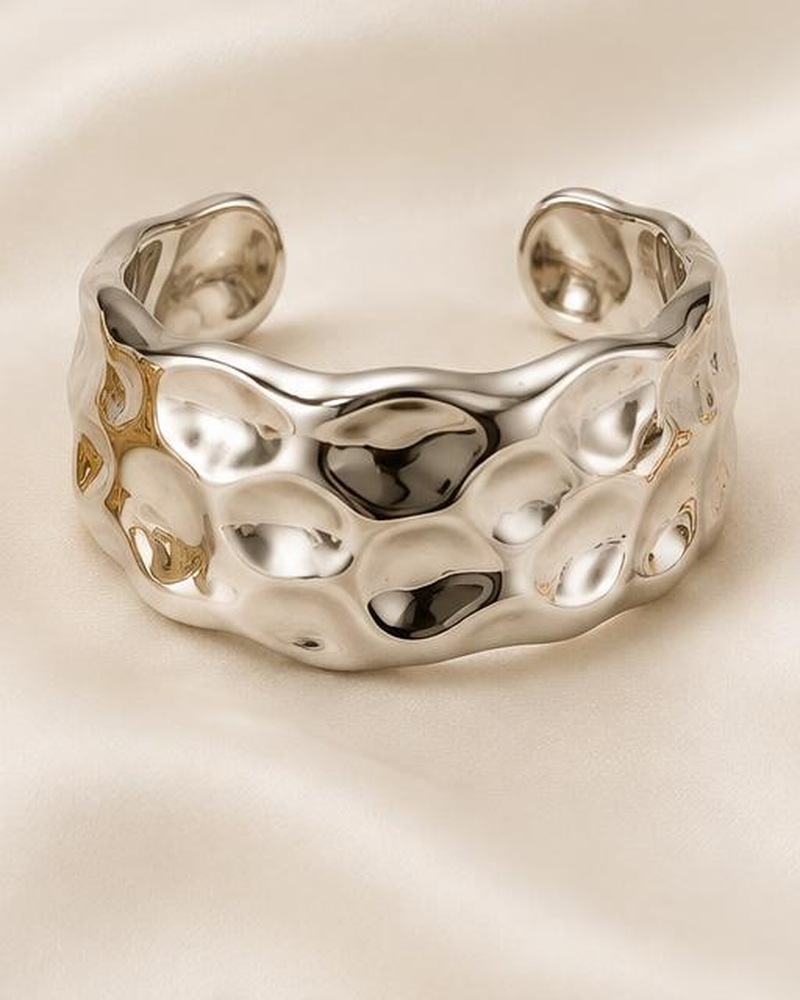 Molten Silver Cuff