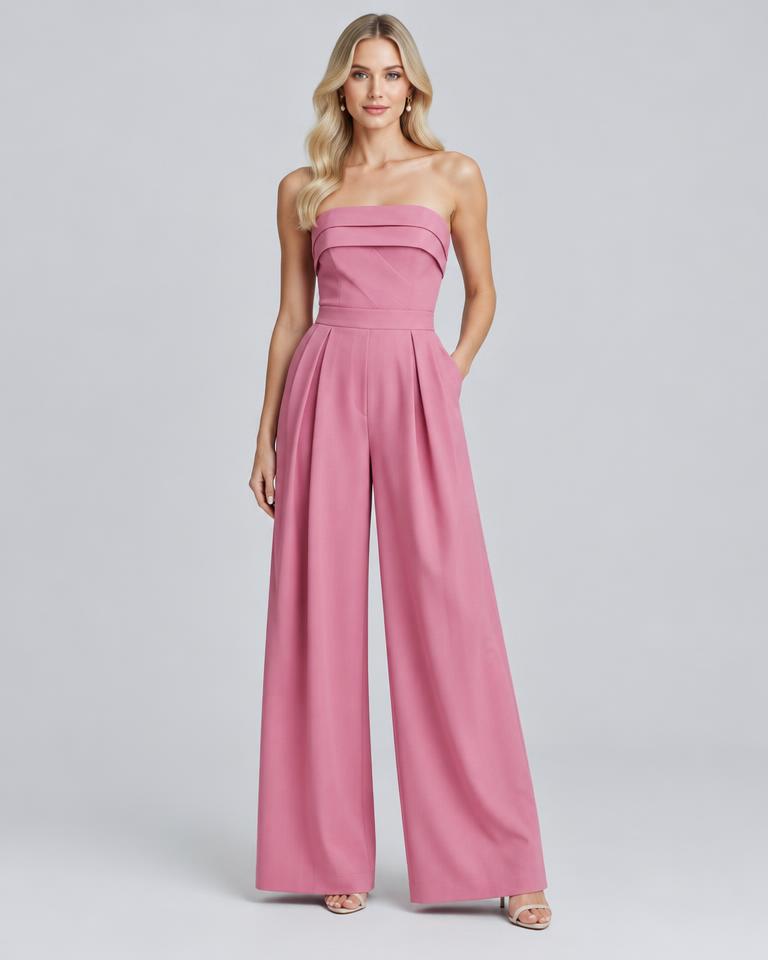 Rose Bandeau Jumpsuit
