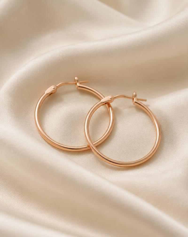 Rose Gold Hoops