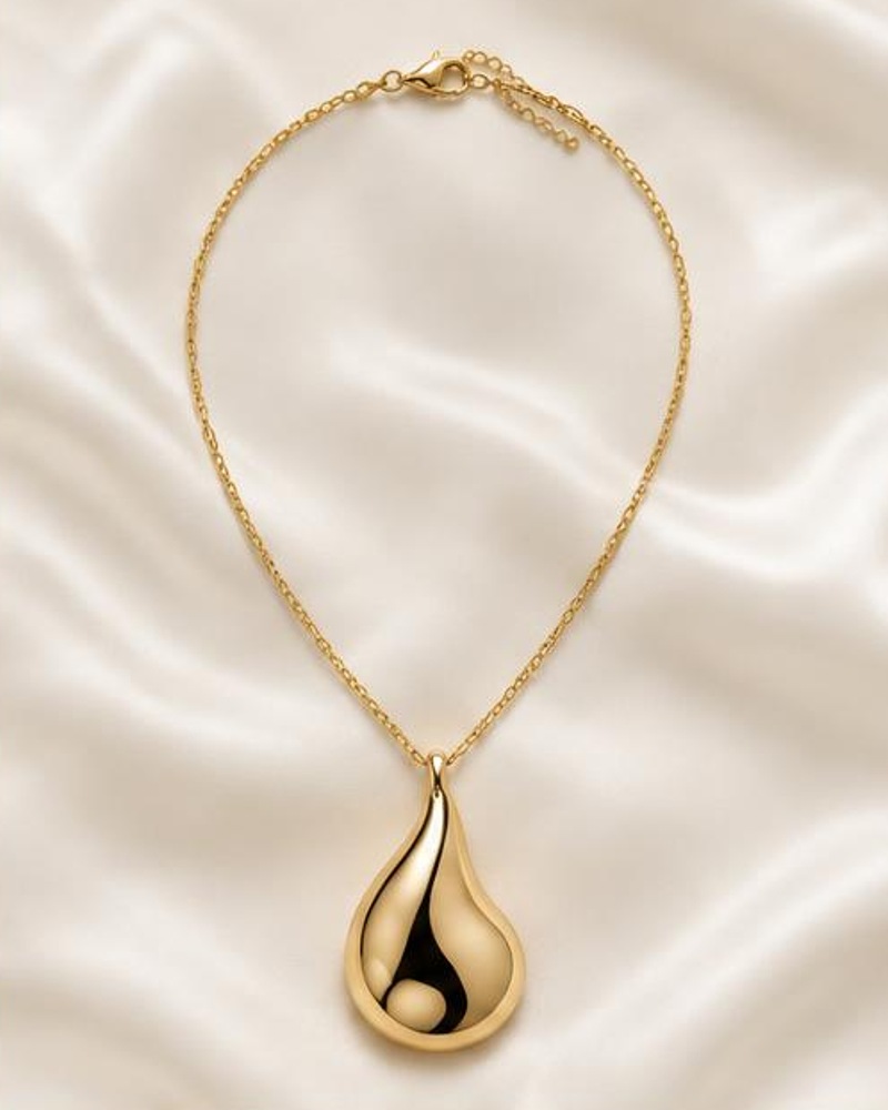Sculptural Teardrop Necklace