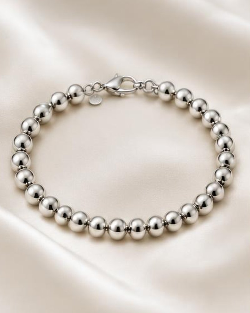 Silver Bead Bracelet