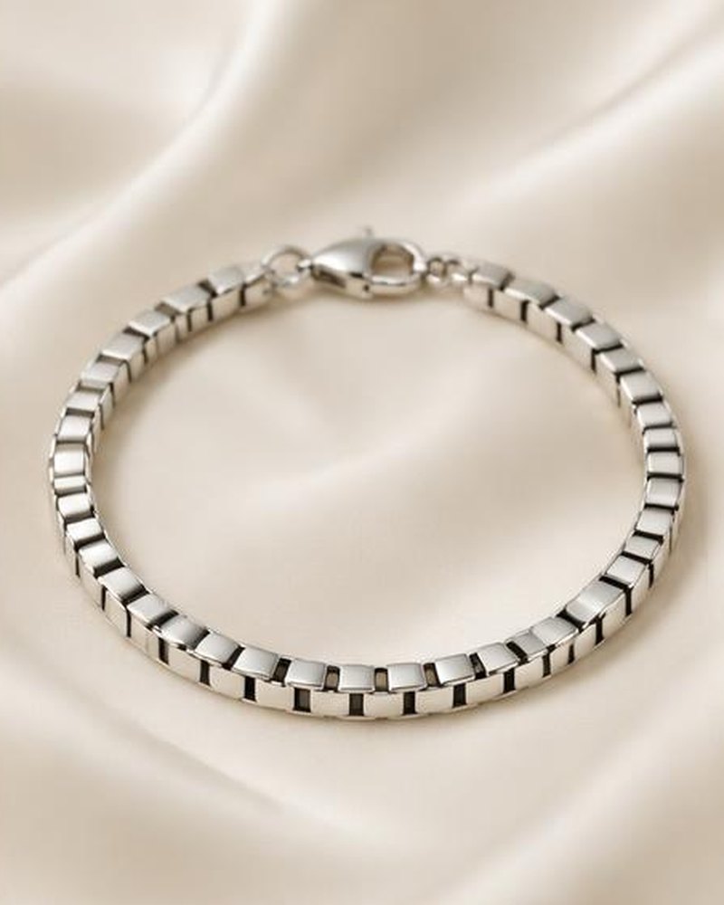 Silver Box Chain Bracelet