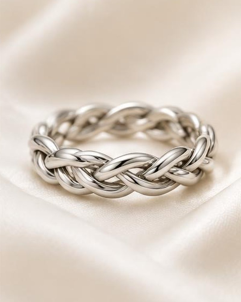 Silver Braided Ring