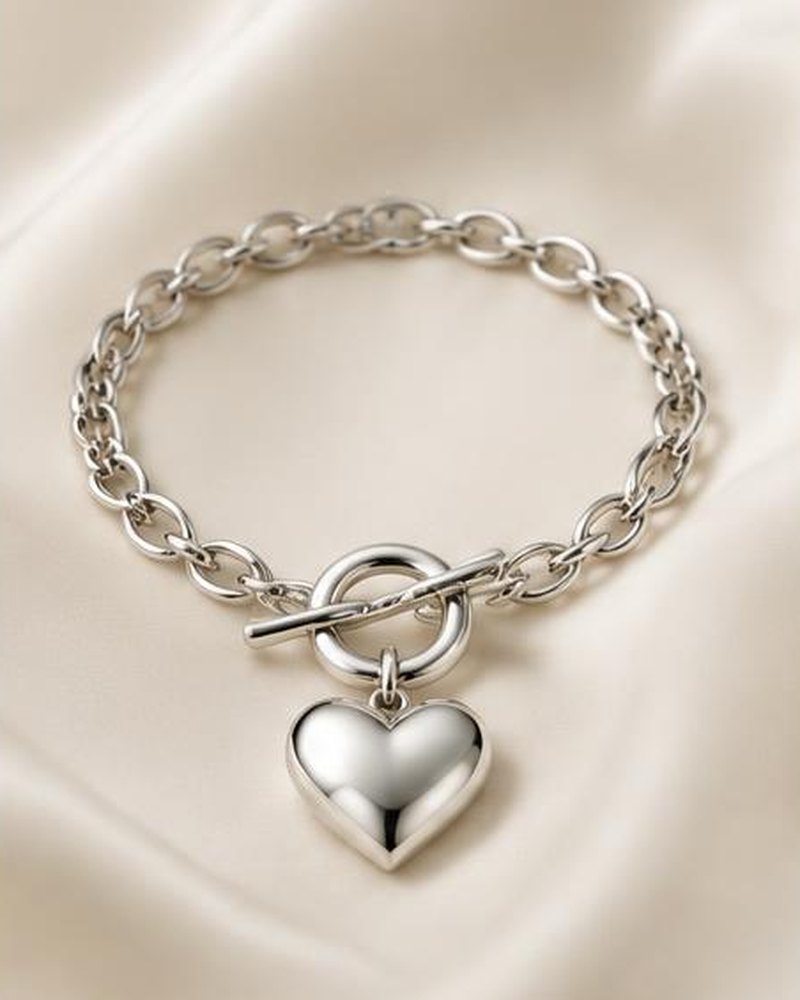 Silver Heart Bracelet