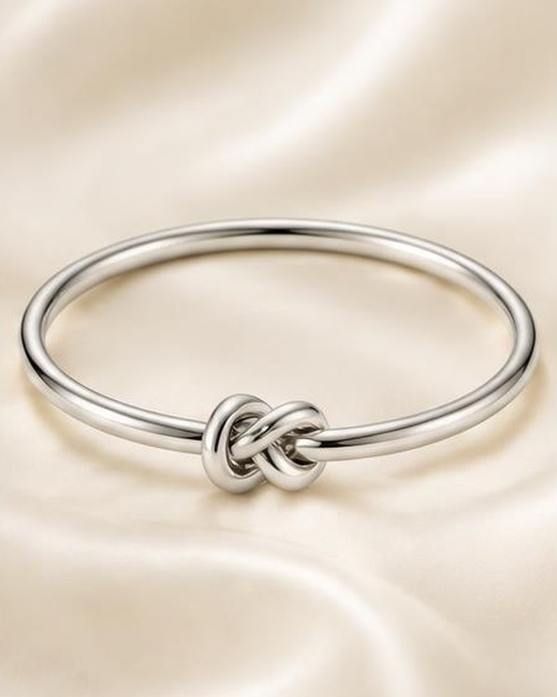 Silver Knot Bangle