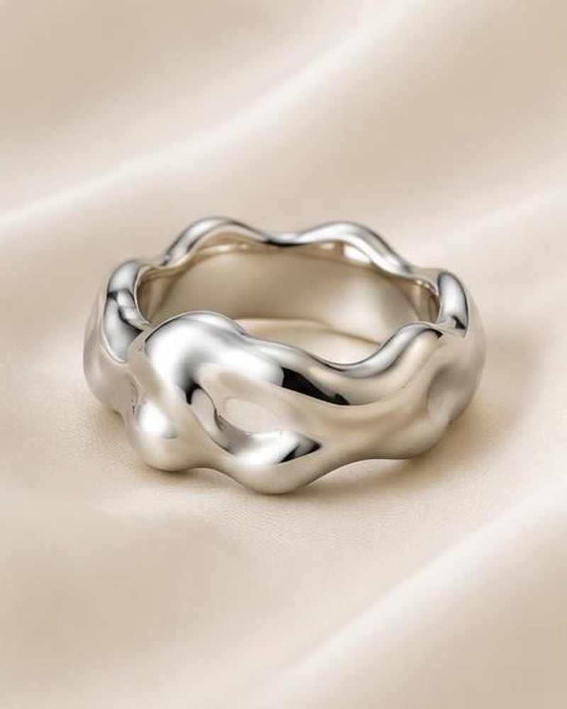 Silver Molten Ring