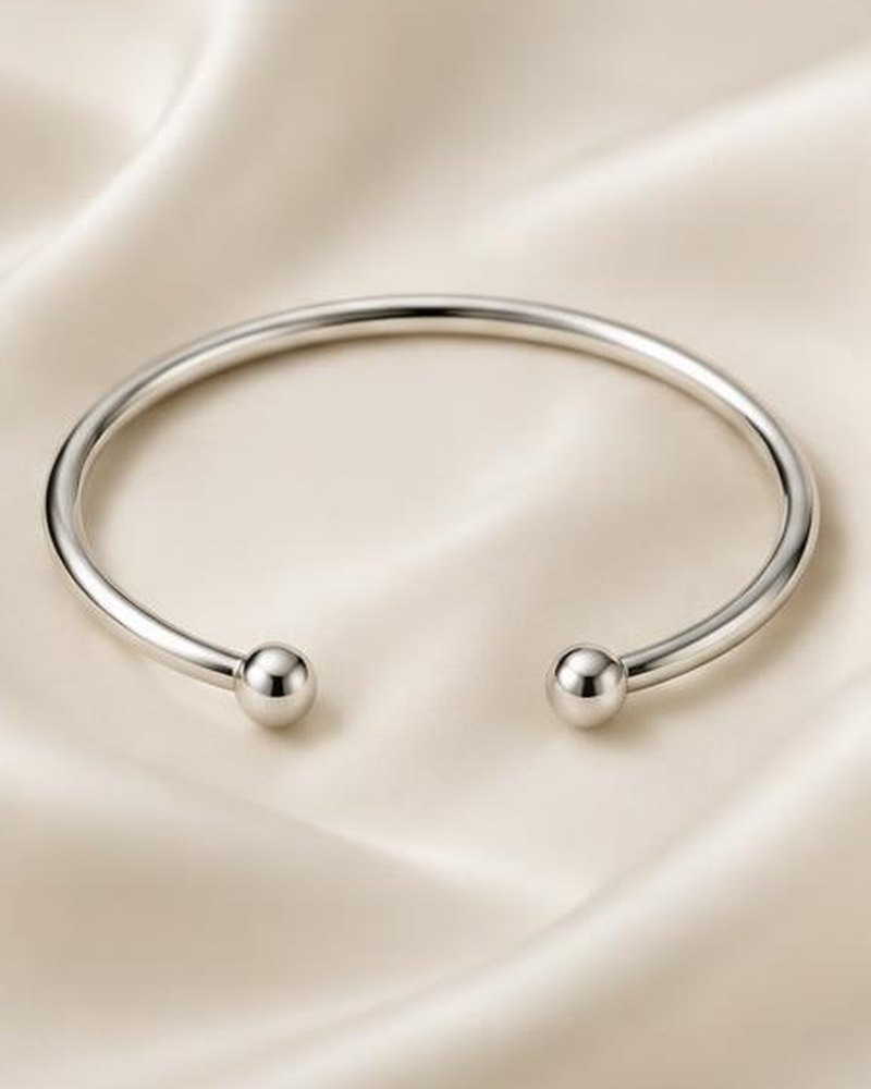 Silver Open Bangle