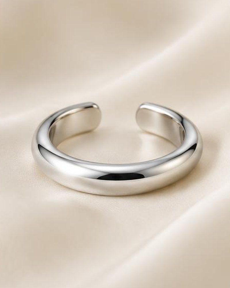 Silver Open Cuff Ring