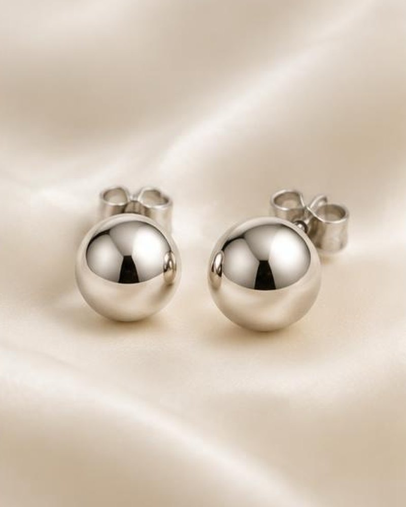 Silver Orb Studs