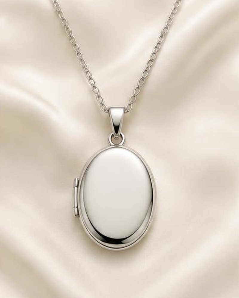 Silver Oval Locket