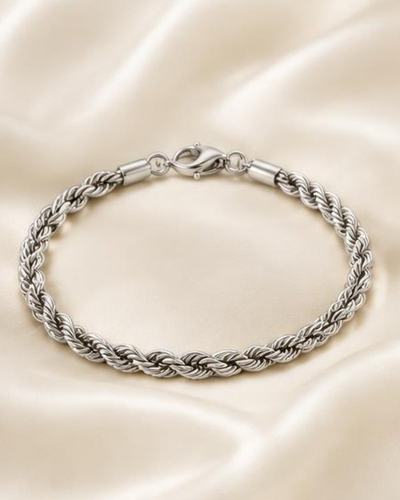 Silver Rope Bracelet