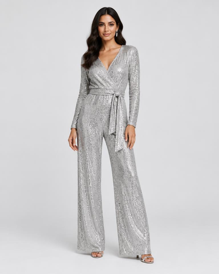 Silver Shimmer Jumpsuit