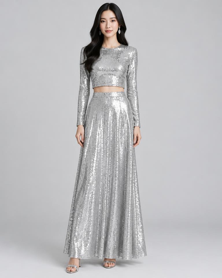 Silver Shimmer Two-Piece