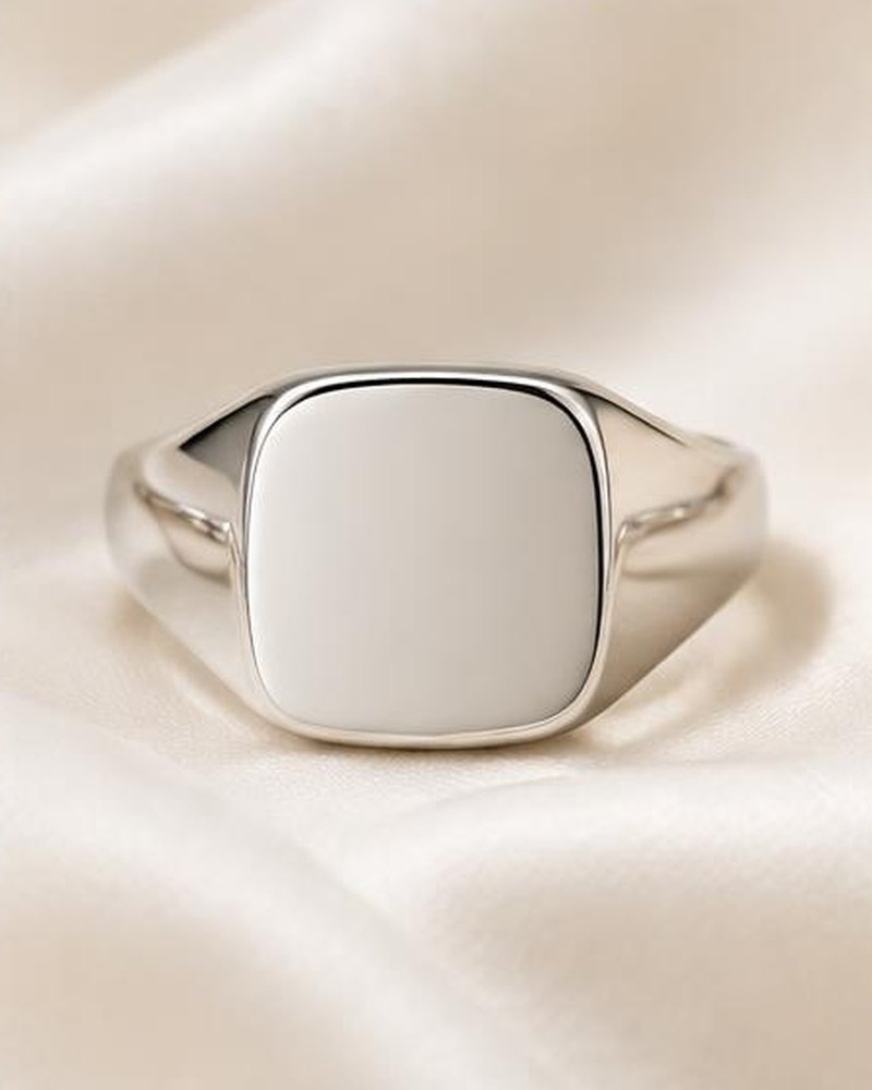 Silver Square Ring