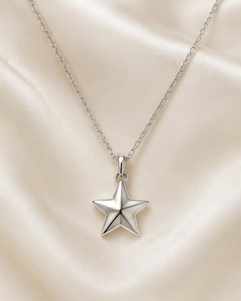 Silver Star Charm Necklace