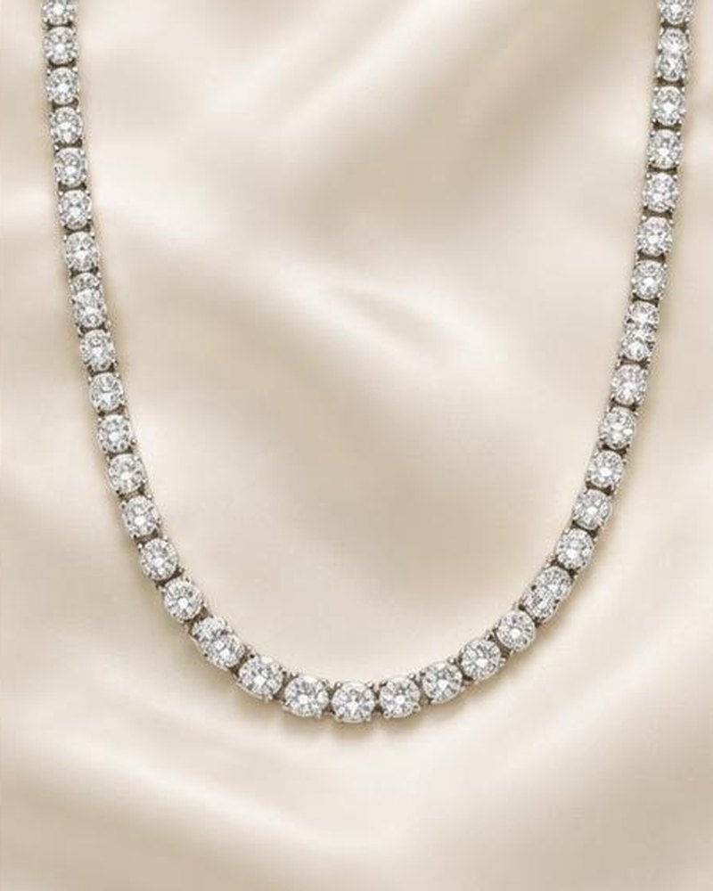Silver Tennis Necklace