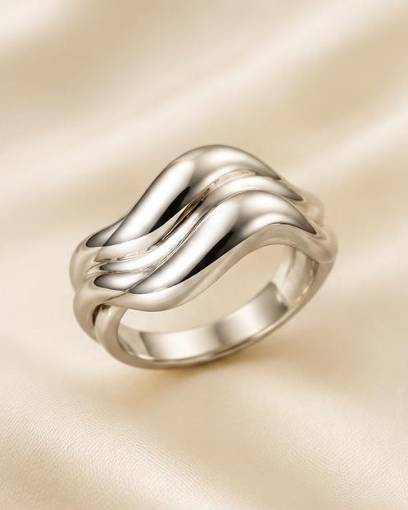 Silver Wave Ring