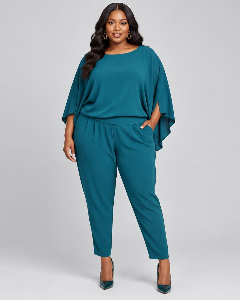 Teal Batwing Two-Piece