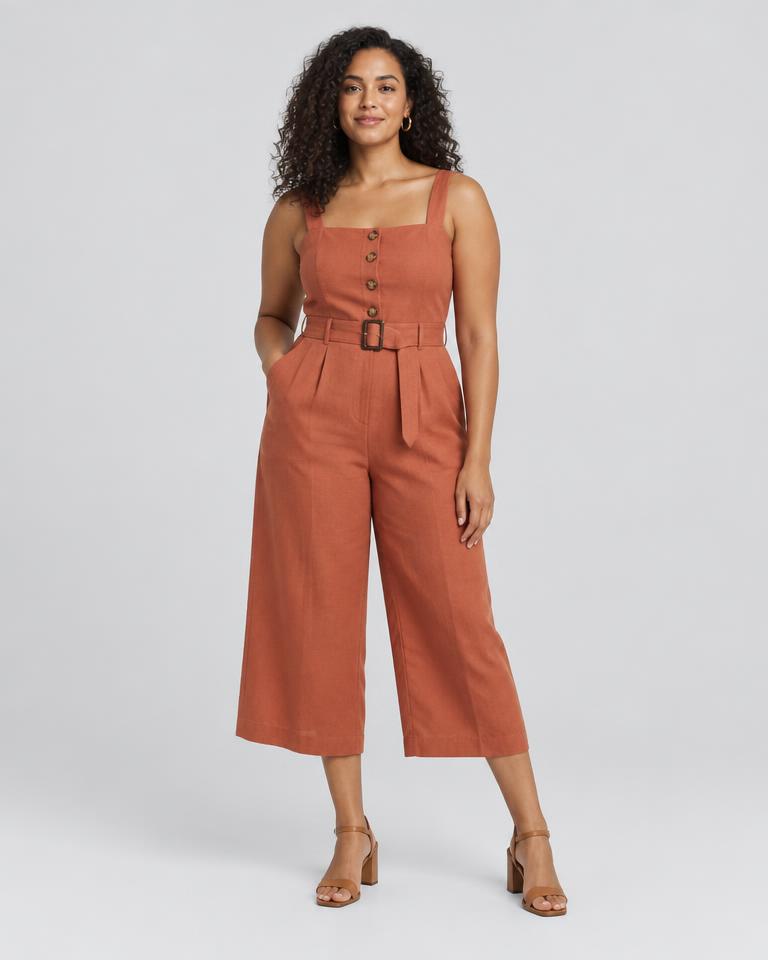 Terracotta Culotte Jumpsuit
