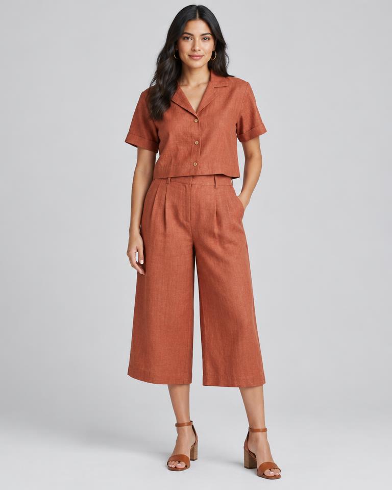 Terracotta Culotte Two-Piece